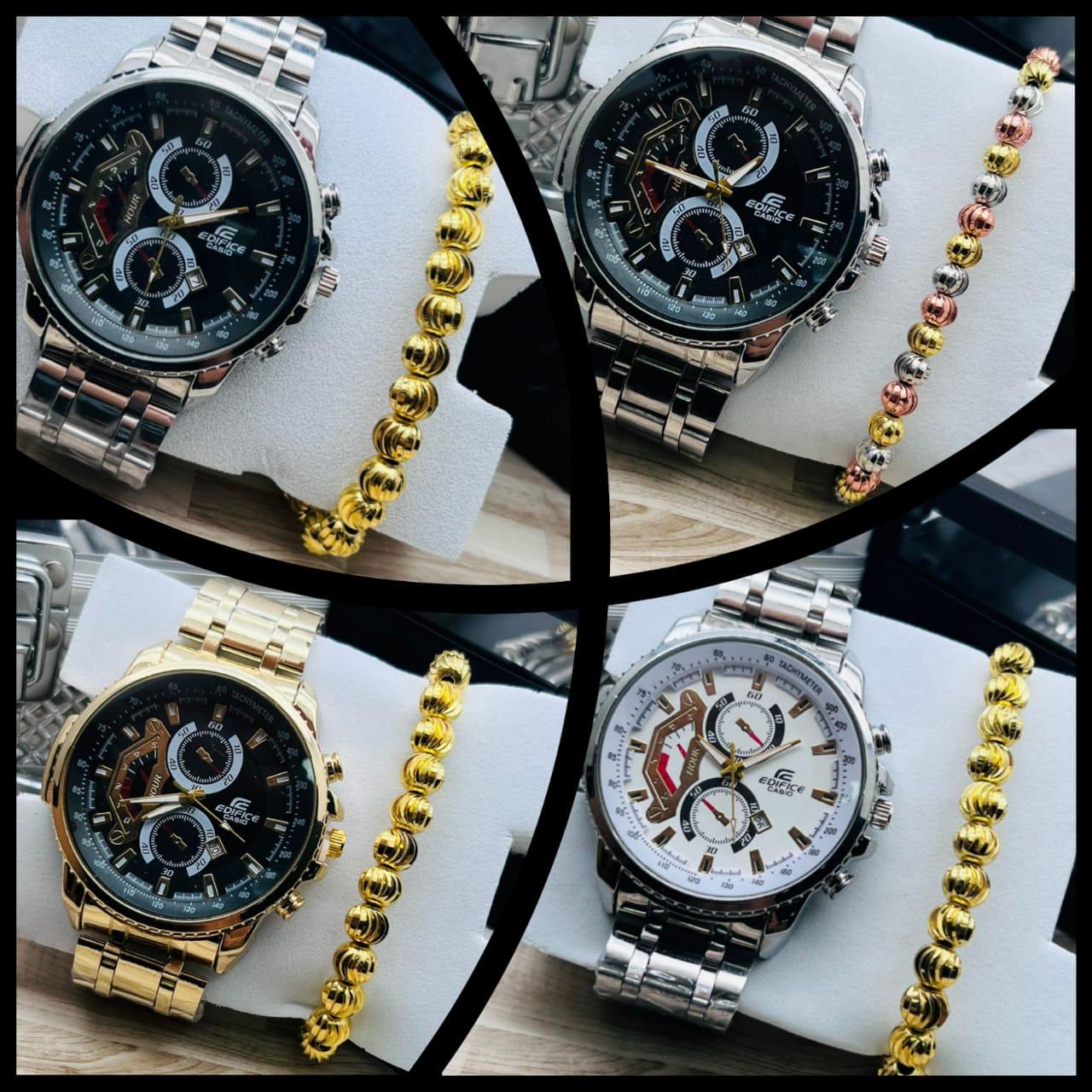 Reloj Edifice Cronógrafo con Pulsera de Regalo
